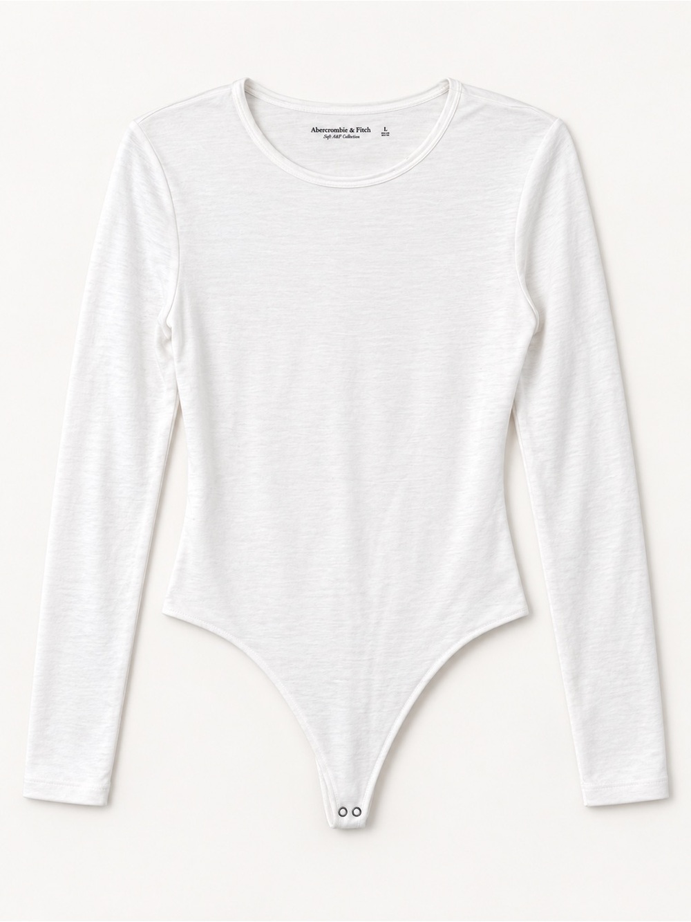 Abercrombie & Fitch Cream Long-Sleeve Bodysuit 11